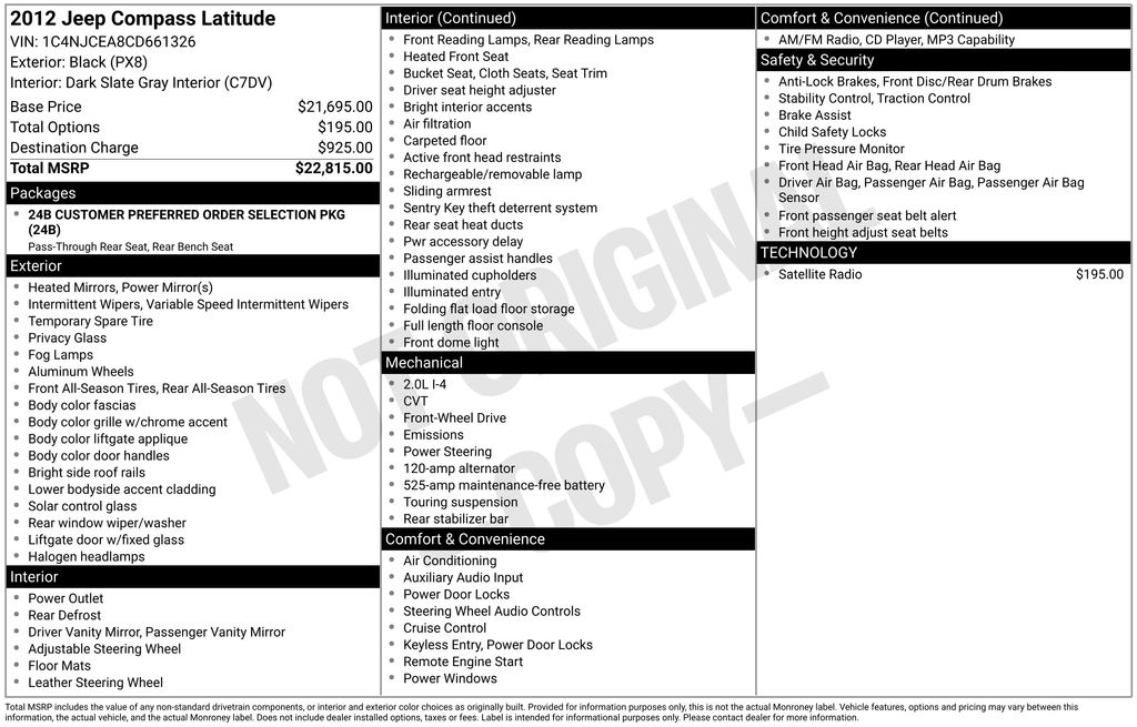 2012 Jeep Compass Latitude's photo