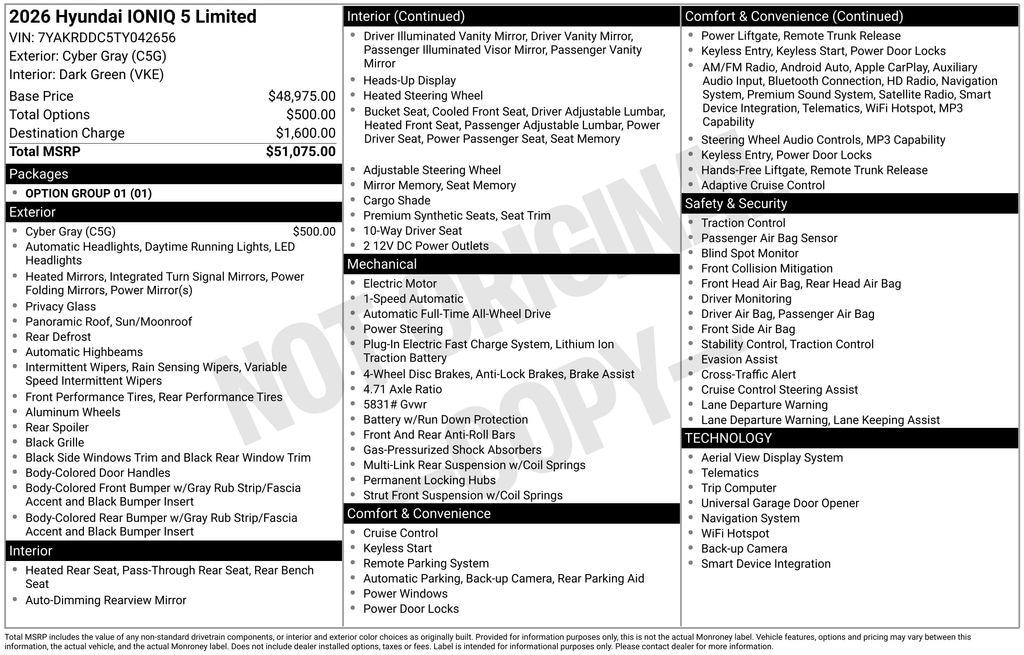 New 2026 Hyundai IONIQ 5 Limited SUV