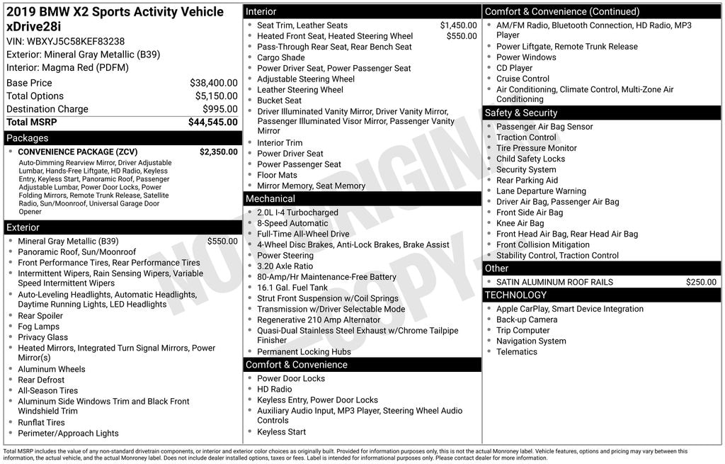 Used 2019 BMW X2 xDrive28i Sports Activity Coupe
