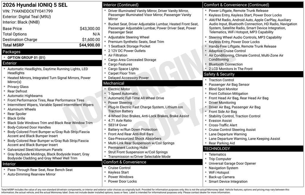 New 2026 Hyundai IONIQ 5 SEL SUV