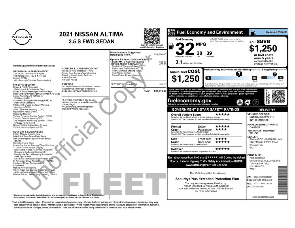 2021 Nissan Altima S