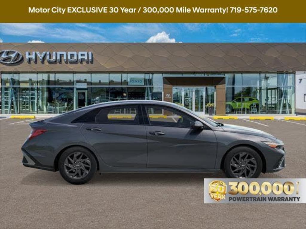 New 2026 Hyundai Elantra Hybrid Blue Sedan