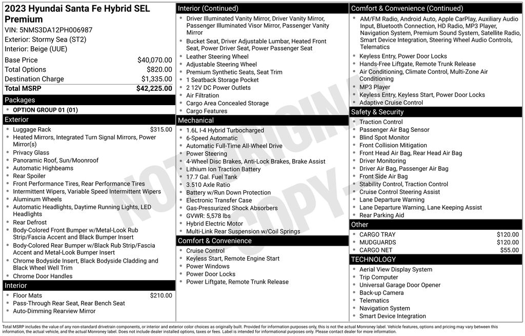 2023 Hyundai Santa Fe SEL Premium HEV