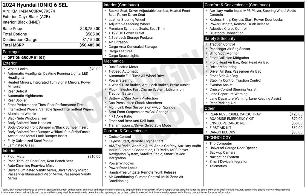 Certified 2024 Hyundai IONIQ 6 SEL Sedan