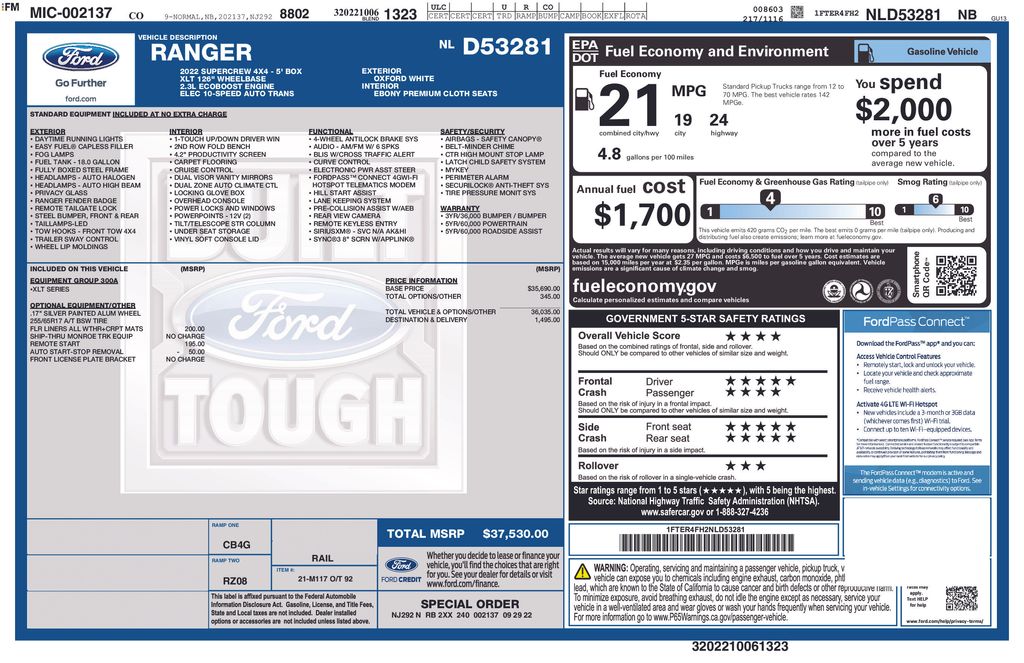 2022 Ford Ranger's photo