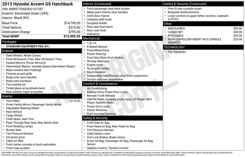 2013 Hyundai Accent GS