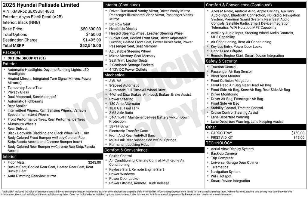 Certified 2025 Hyundai Palisade Limited SUV