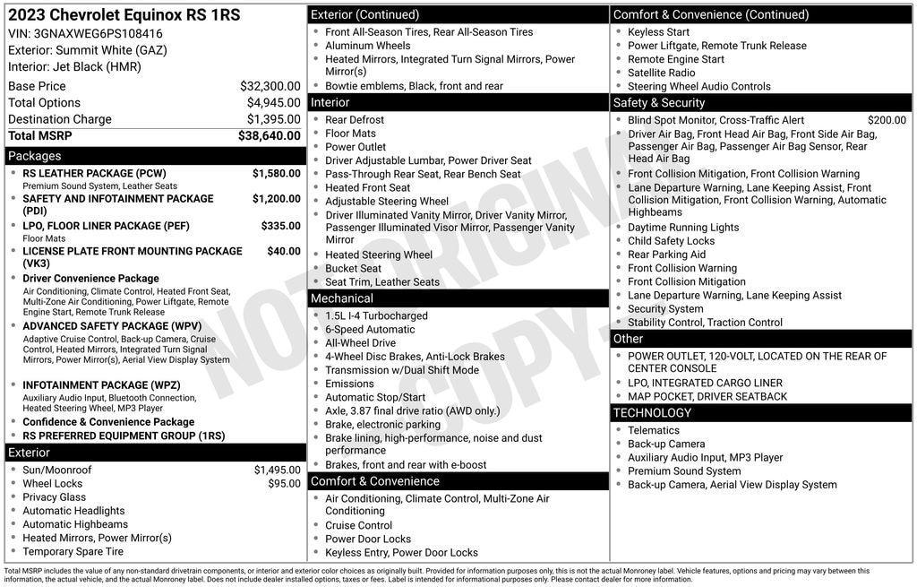 Used 2023 Chevrolet Equinox RS SUV