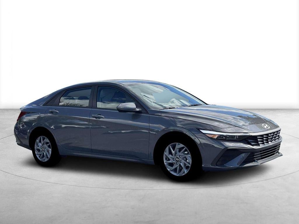 New 2026 Hyundai Elantra Hybrid Blue Sedan