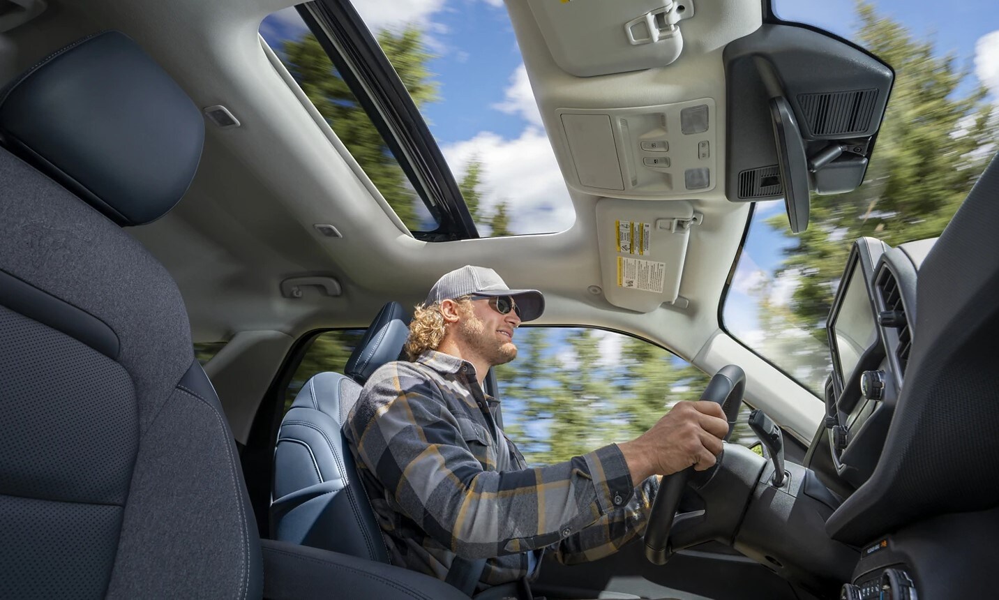 Interior moon roof on a Ford Bronco Sport