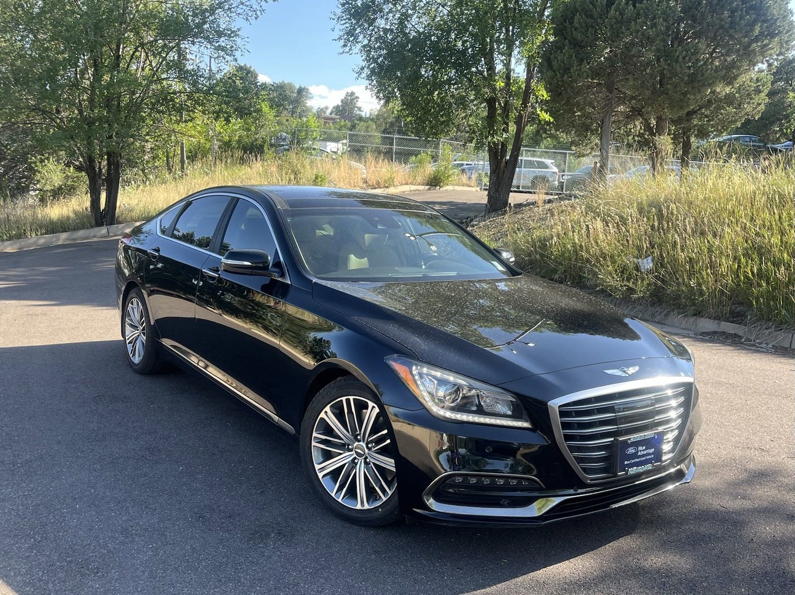 Certified 2018 GENESIS G80 Base with VIN KMHGN4JE0JU224781 for sale in Colorado Springs, CO