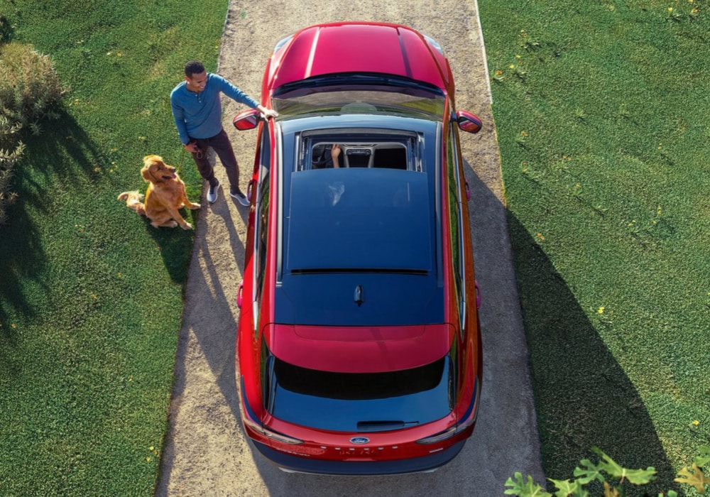 Top Aerial View of the 2020 Ford Escape as the sunroof retracts