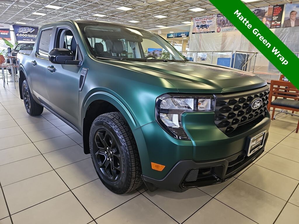 New 2025 Ford Maverick XLT Green Matte Wrap Truck