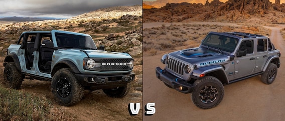 21 Ford Bronco Badlands Vs Jeep Wrangler Rubicon Phil Long Ford Motor City