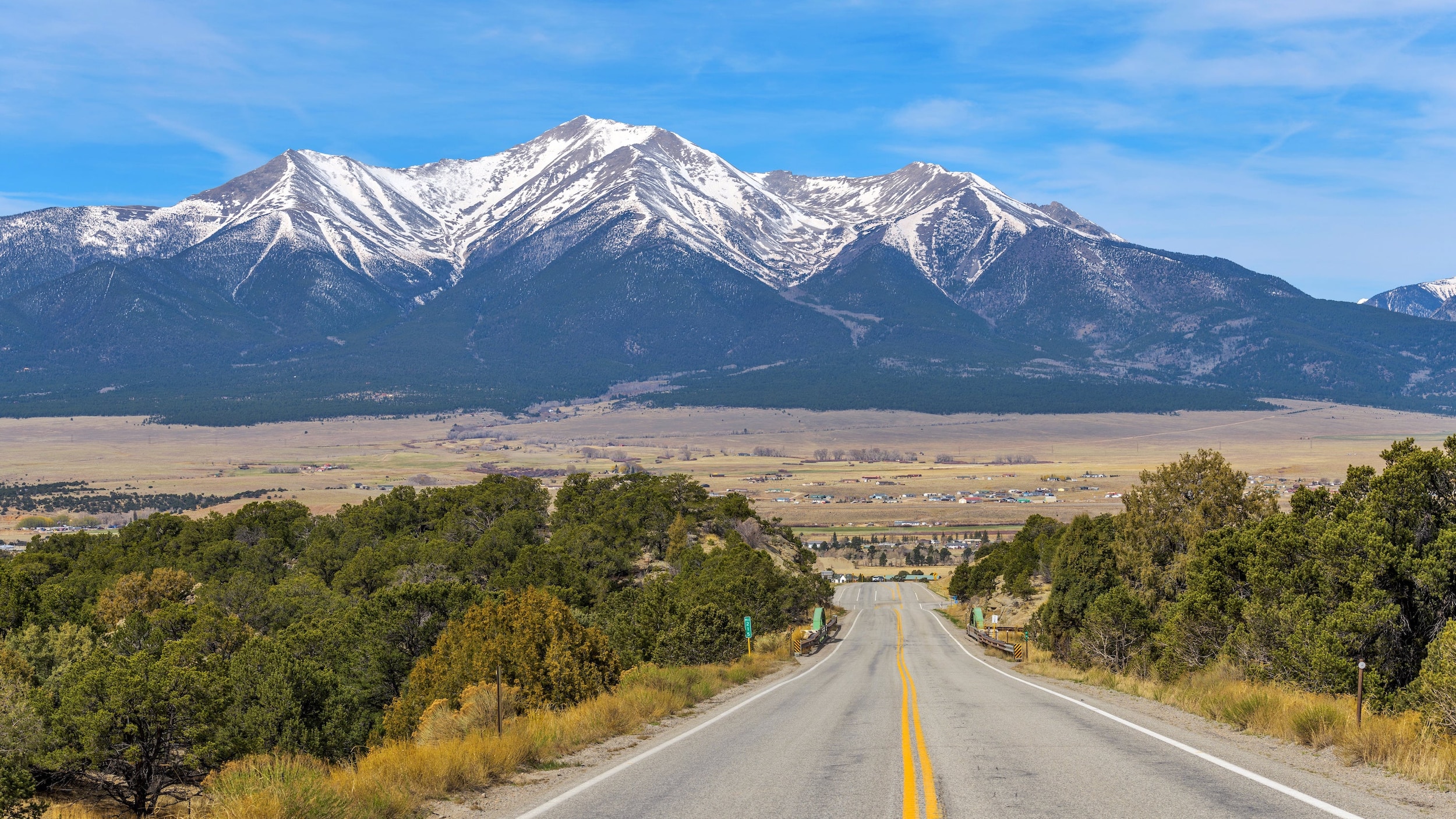 A view of the collegiate peaks outside of Buena Vista.