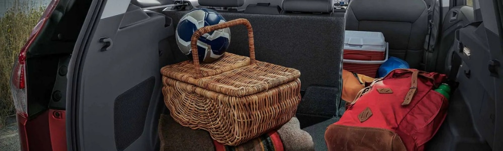 Interior view of the cargo room in the 2019 Ford Escape showing the big amount of cargo space available