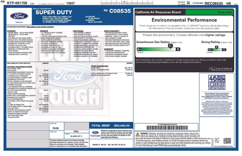Certified 2024 Ford F-350SD Lariat Truck