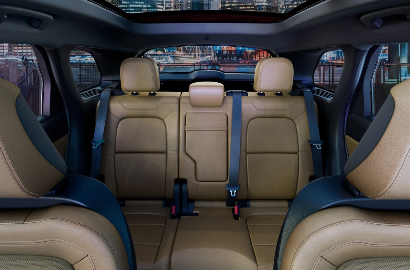 A view of the cabin and seating of a 2023 Lincoln Corsair