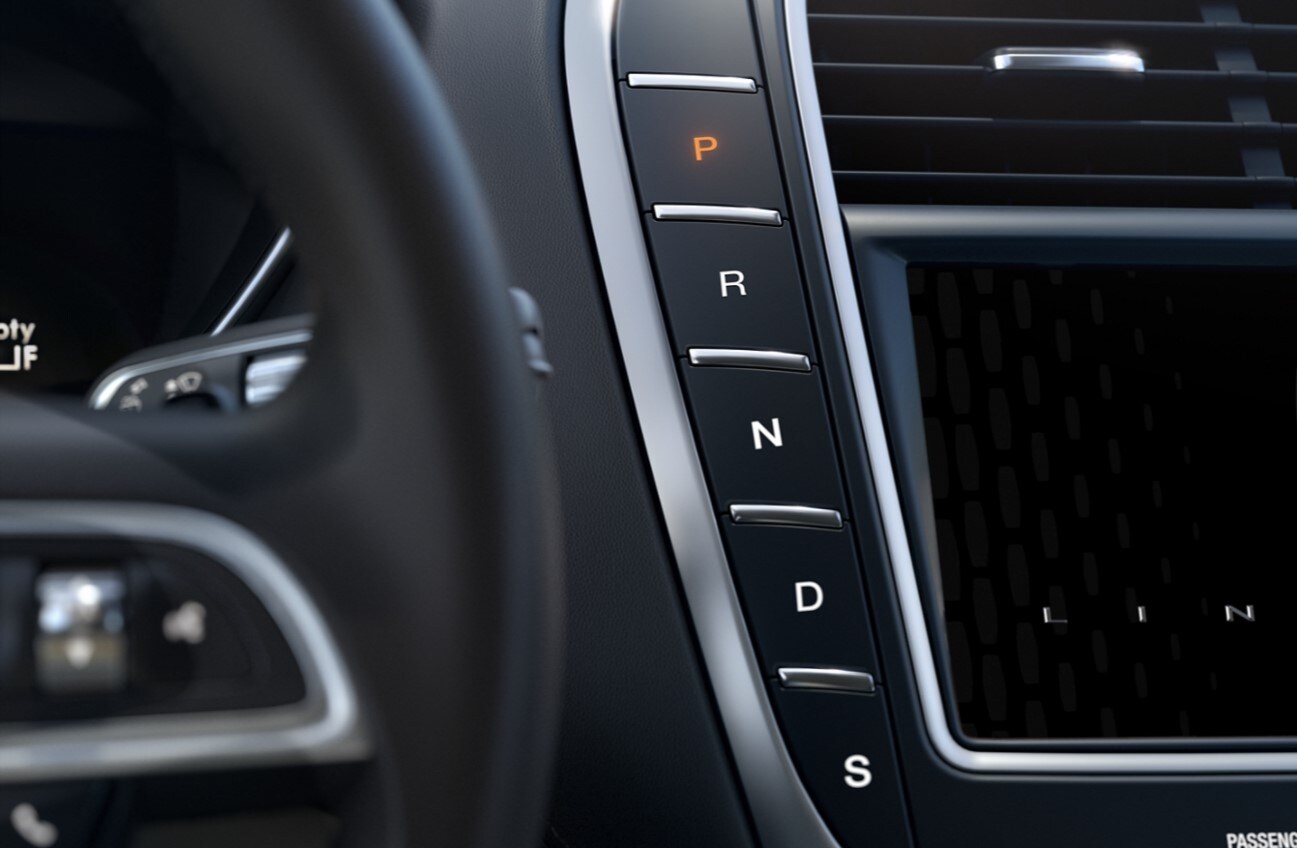 Zoomed view of the interior dashboard of a new Lincoln Nautilus