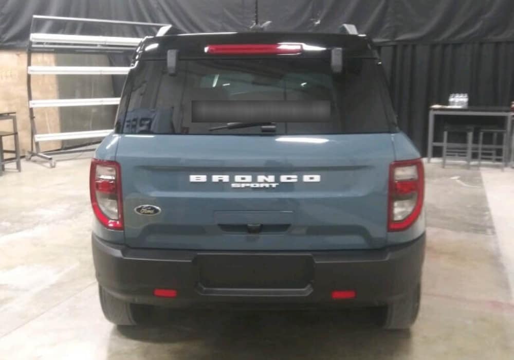 Possible rear exterior view of the upcoming 2021 Ford Bronco Sport leaked during production