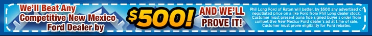 Clickable banner image that saves you $500 by buying from Phil Long Ford Raton