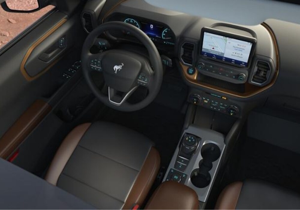 Interior design of the new 2021 Ford Bronco Sport