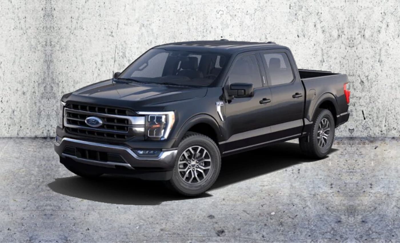 Profile shot of a 2021 Ford F-150 SuperCrew truck
