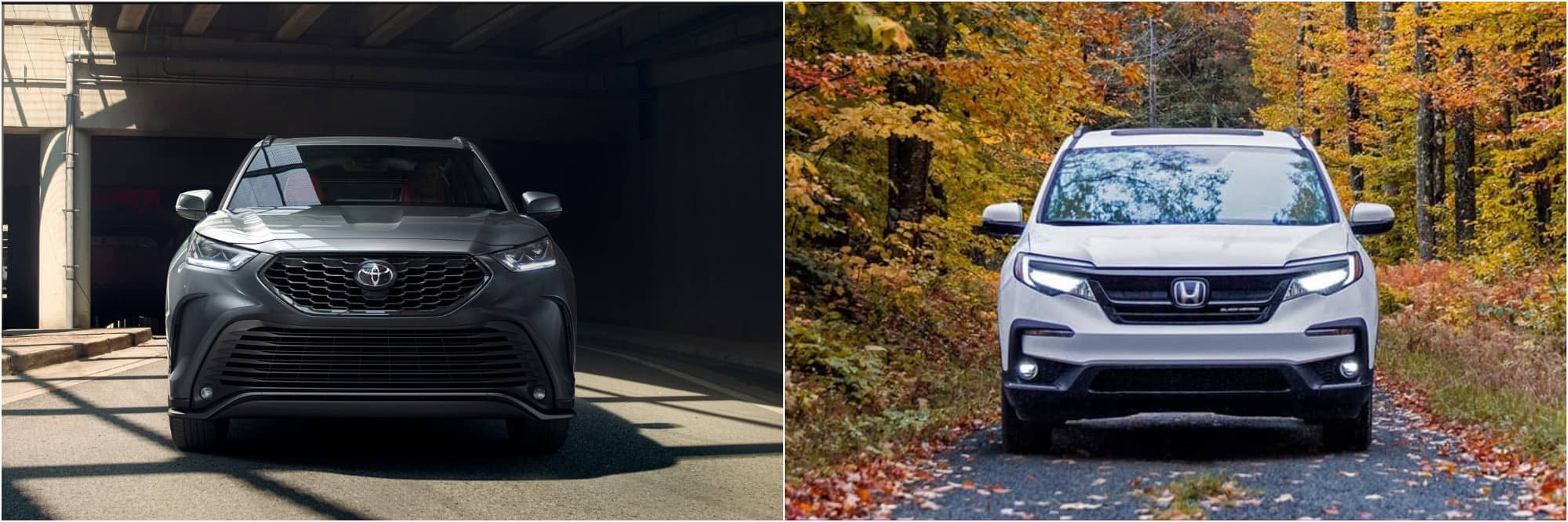 2022 Toyota Highlander Vs. Honda Pilot Front