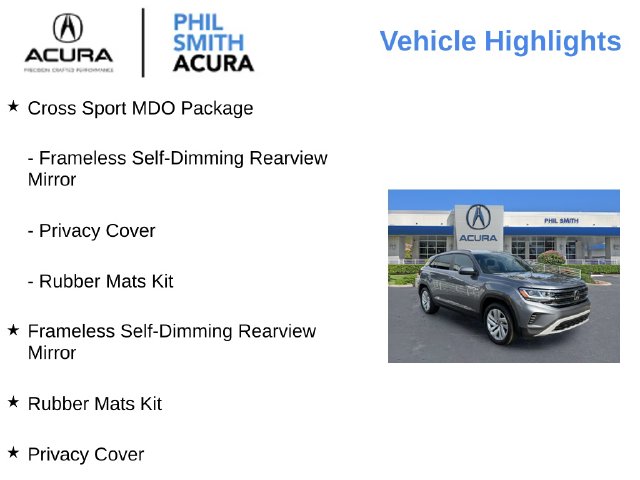 Used 2020 Volkswagen Atlas Cross Sport 3.6L V6 SE w/Technology SUV