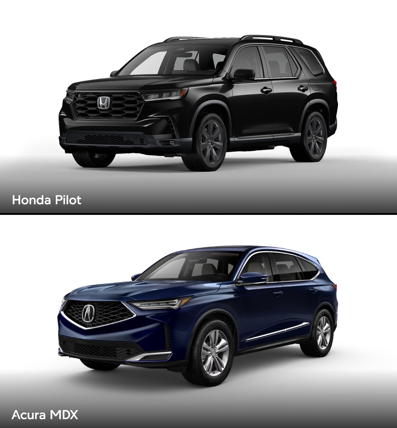 Honda Pilot vs. Acura MDX Size Comparison