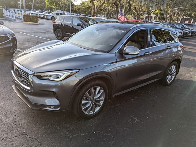 Used 2021 INFINITI QX50 Luxe with VIN 3PCAJ5BA2MF125190 for sale in Pompano Beach, FL