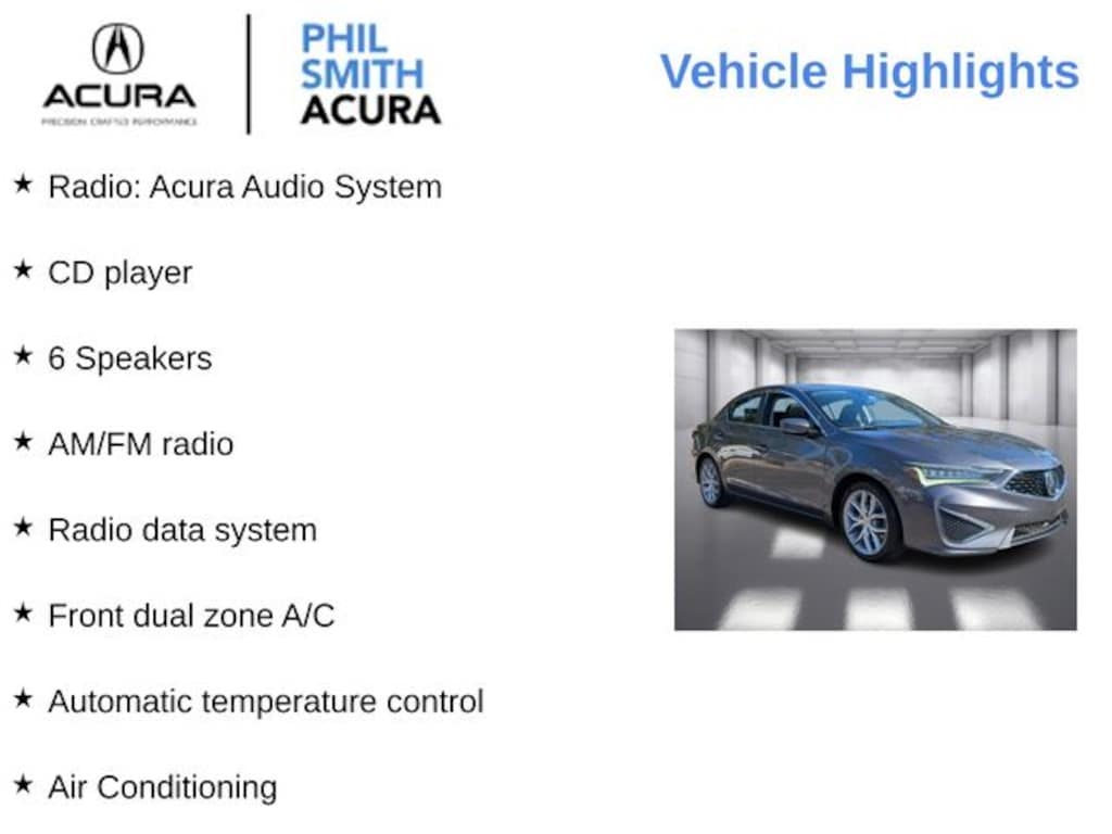 Used 2020 Acura ILX Base Sedan