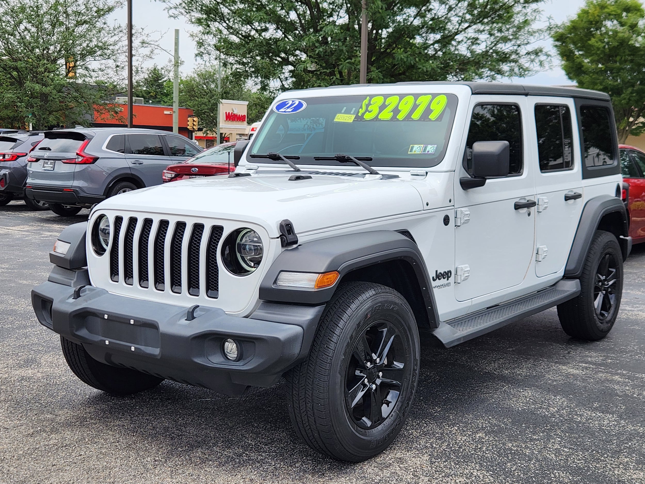 Used 2022 Jeep Wrangler Unlimited Altitude with VIN 1C4HJXDN5NW225274 for sale in Ardmore, PA