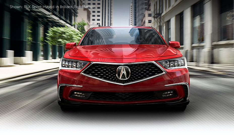 Shown:RLX sport hybrid in brilliant red metallic