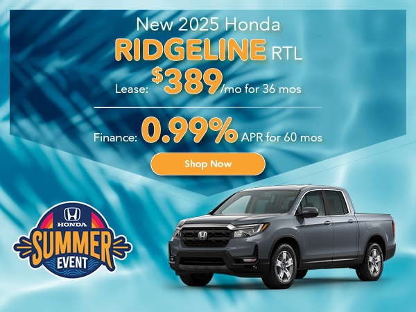 New 2025 Honda Ridgeline RTL