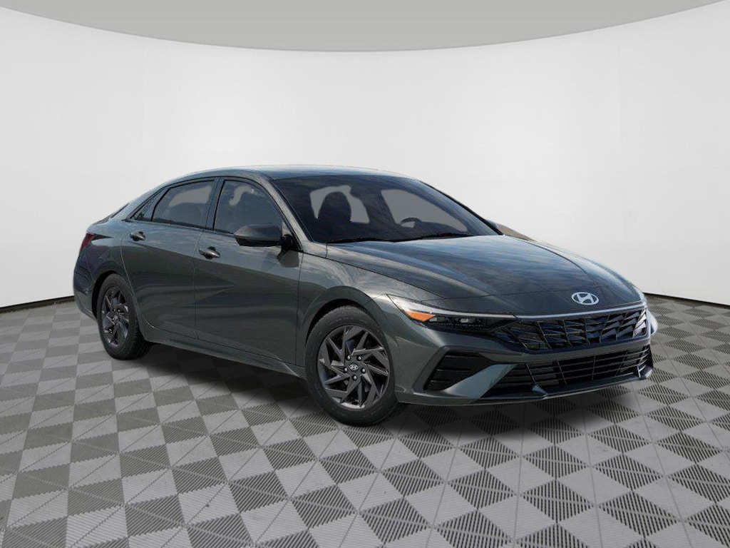 New 2026 Hyundai Elantra Hybrid Blue Sedan