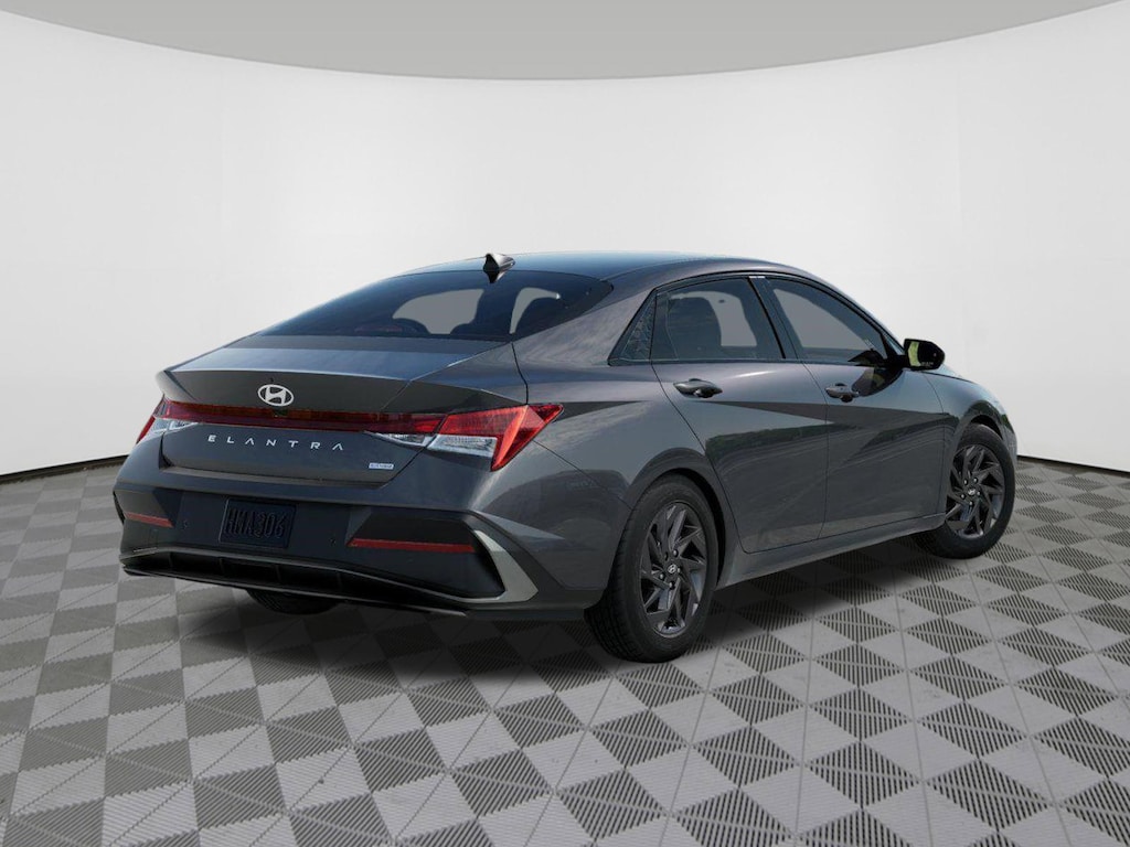 New 2026 Hyundai Elantra Hybrid Blue Sedan