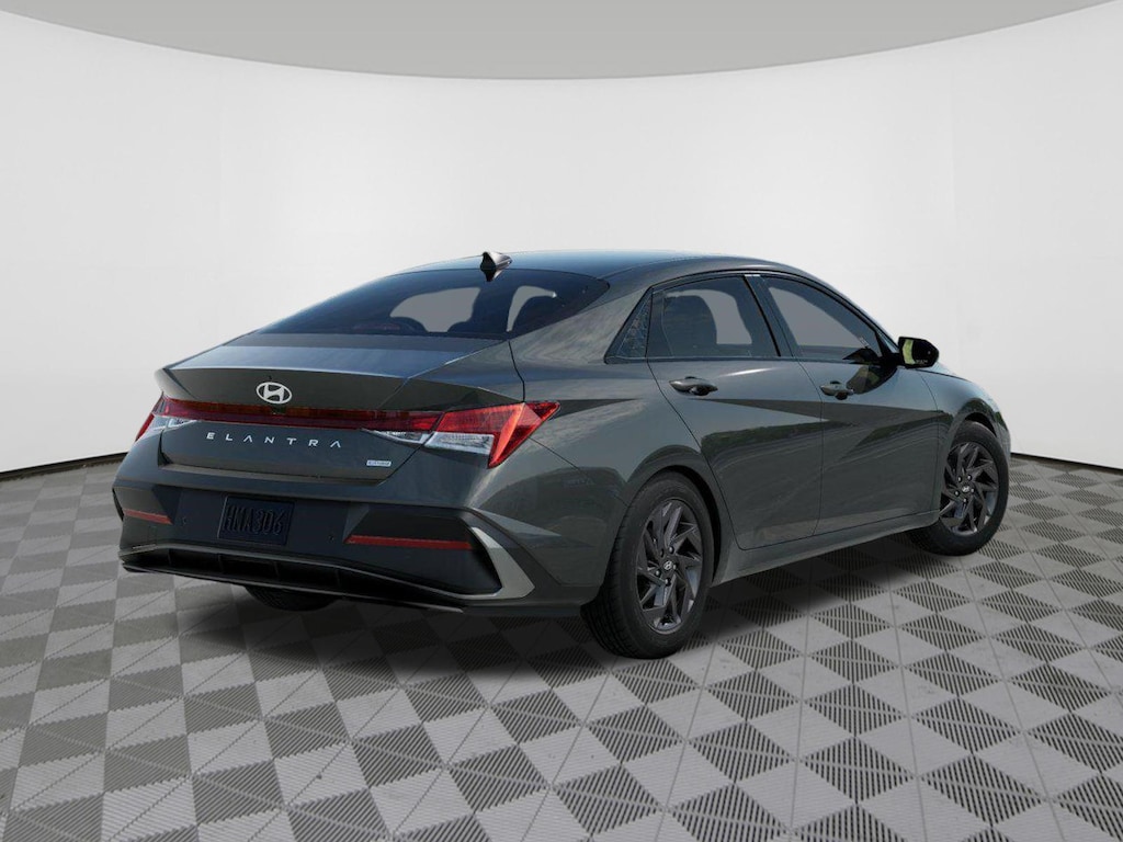 New 2026 Hyundai Elantra Hybrid Blue Sedan