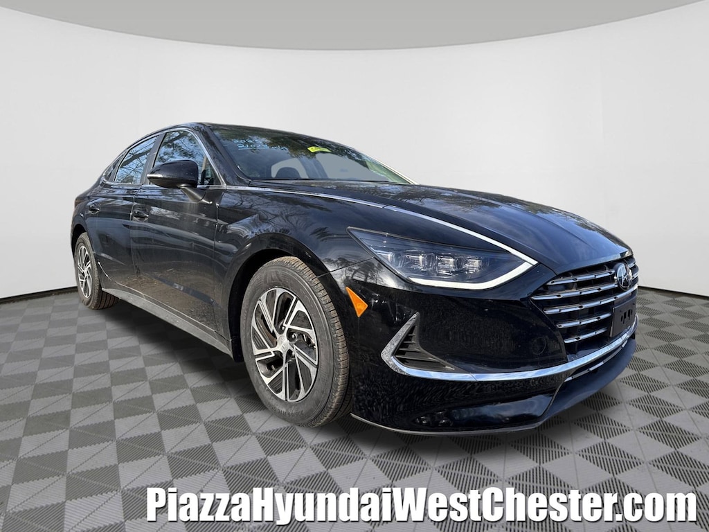 Certified 2023 Hyundai Sonata Hybrid Blue Sedan