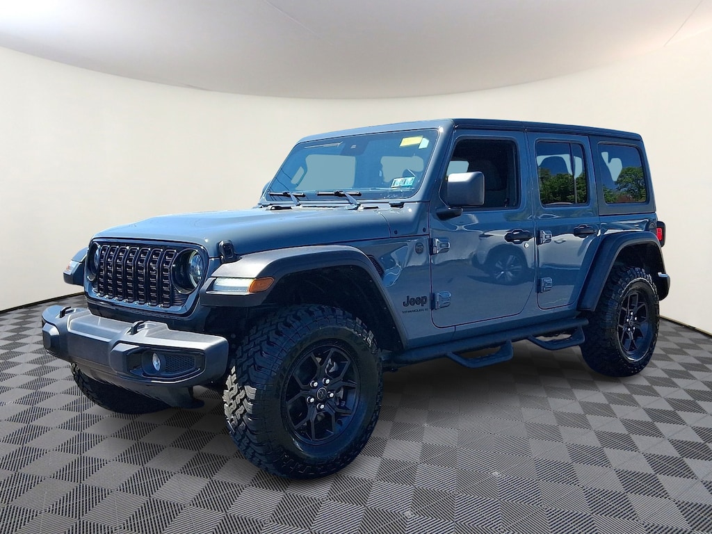 Used 2024 Jeep Wrangler 4-Door Willys 4x4 Sport Utility