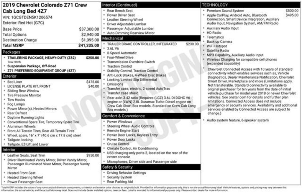 Used 2019 Chevrolet Colorado 4WD Z71 Truck