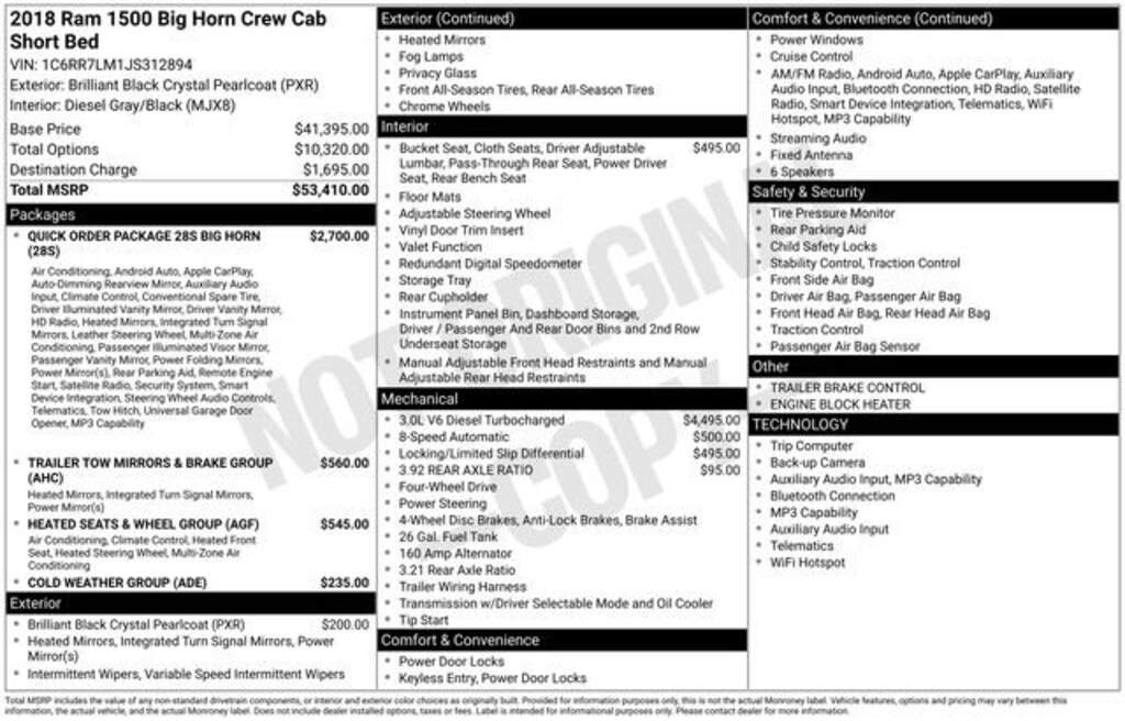 Used 2018 Ram 1500 Big Horn