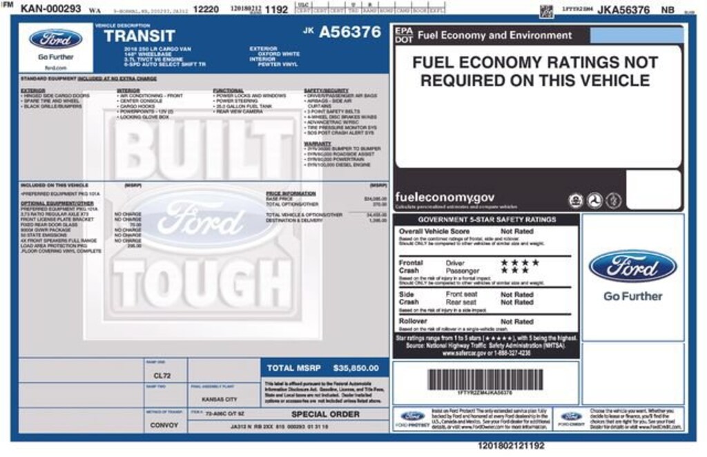 Used 2018 Ford Transit Van