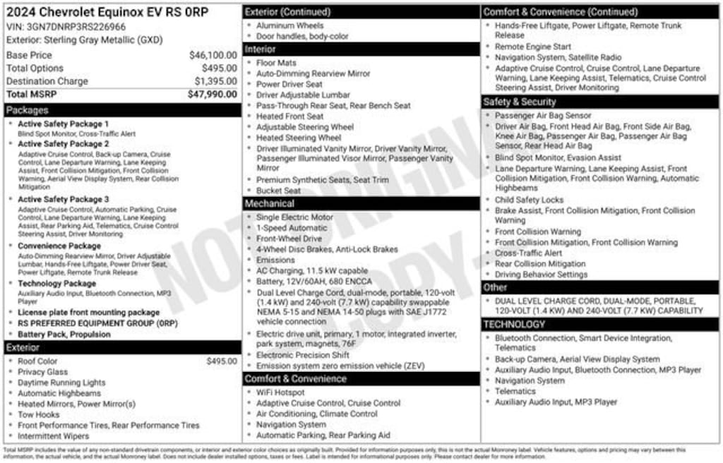 Used 2024 Chevrolet Equinox EV RS SUV