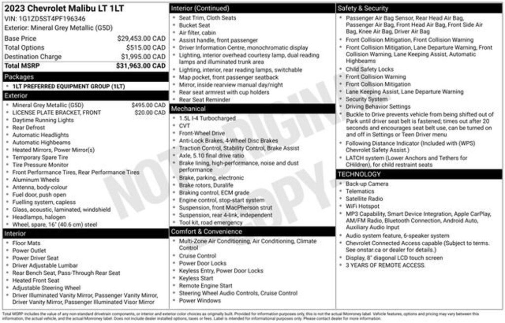 Used 2023 Chevrolet Malibu LT Car