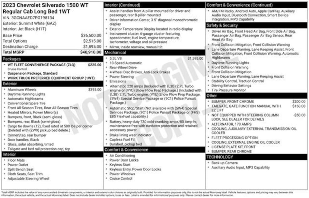 Used 2023 Chevrolet Silverado 1500 WT Truck
