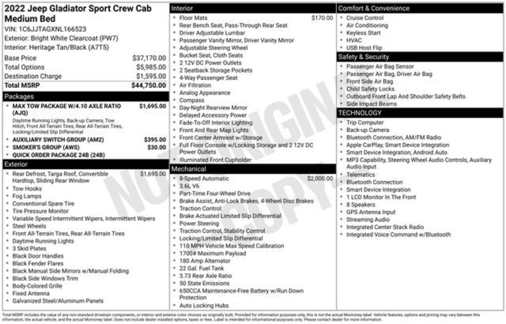 Used 2022 Jeep Gladiator Sport