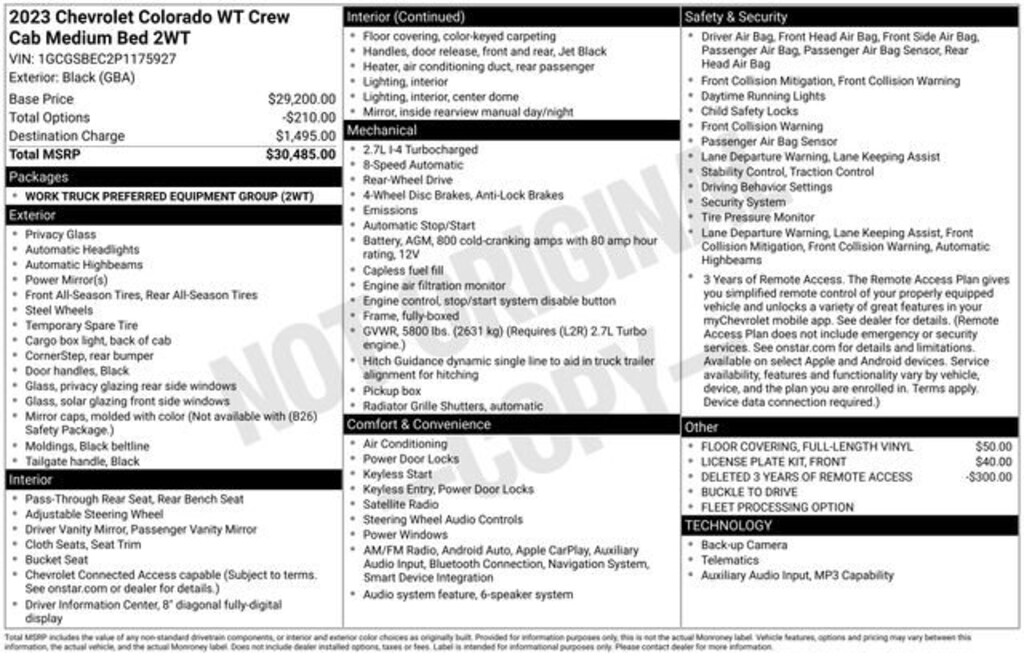 Used 2023 Chevrolet Colorado WT Truck