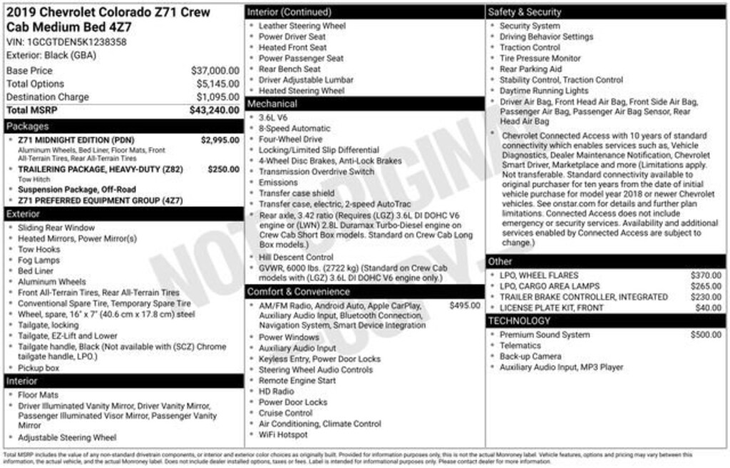 Used 2019 Chevrolet Colorado 4WD Z71 Truck