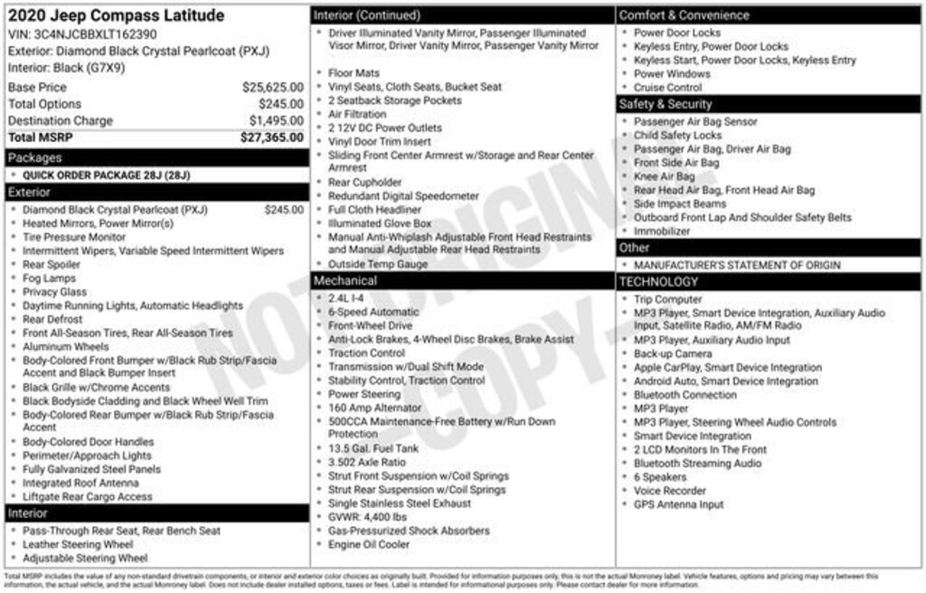 Used 2020 Jeep Compass Latitude